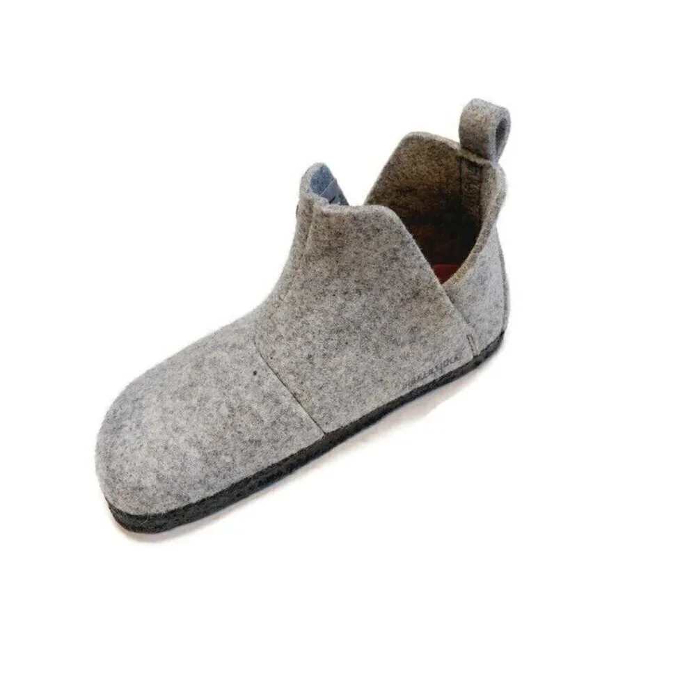 Birkenstock Andermatt Kids Slipper Bootie Size L1 EU 32 Wool Light Gray Narrow